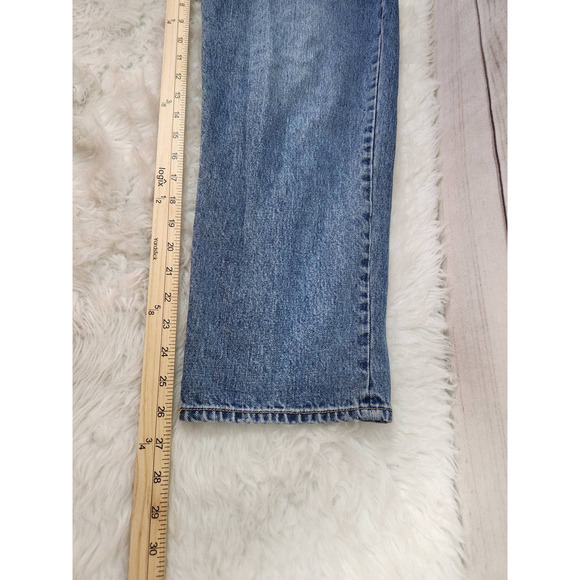 Old Navy Womens Blue Cotton Stretch Five Pocket High Rise Straight Jeans Size 14 - Picture 7 of 7